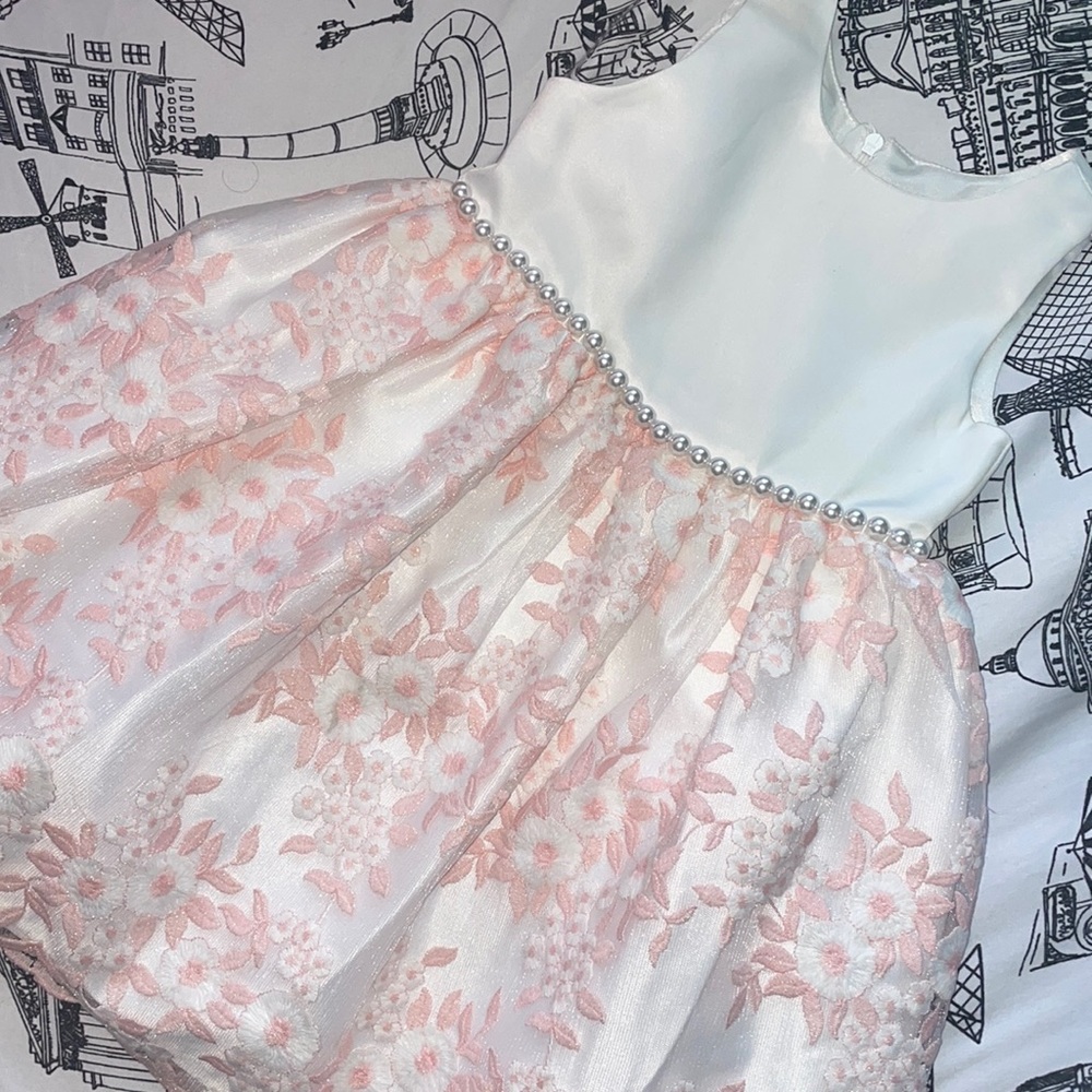 Girls Pink Pearl Dress